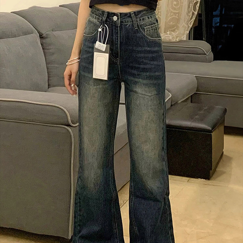 Women's Retro Blue Skinny Jeans Plus Size