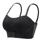 Front Closure Bra Strapless Wireless Push Up Anti-slip Bra